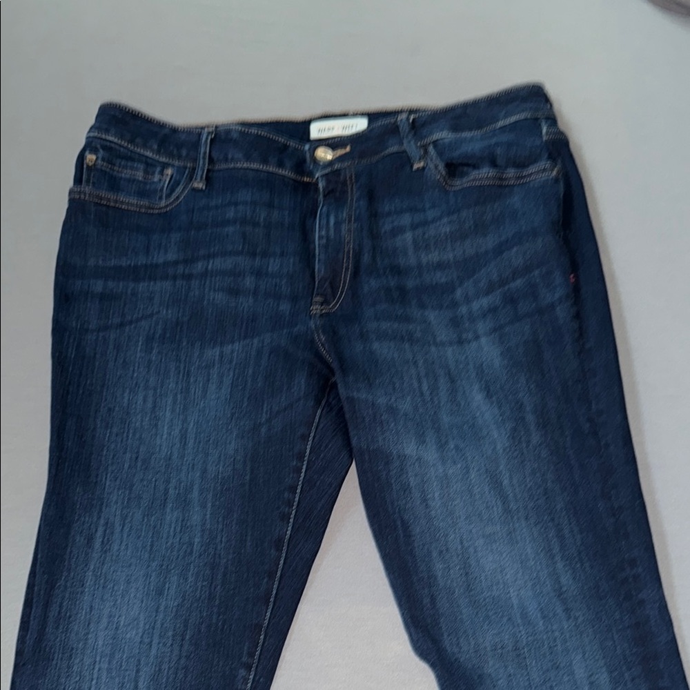 Warp + Weft Blue Boot Cut Jeans Classic Denim